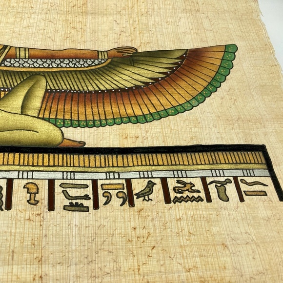 Vintage Egyptian papyrus Goddess Isis - Picture 3 of 4